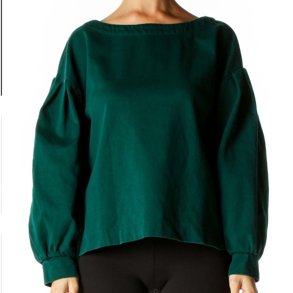 Banana Republic Green Solid All Day Wear Top Women’s Sz XS